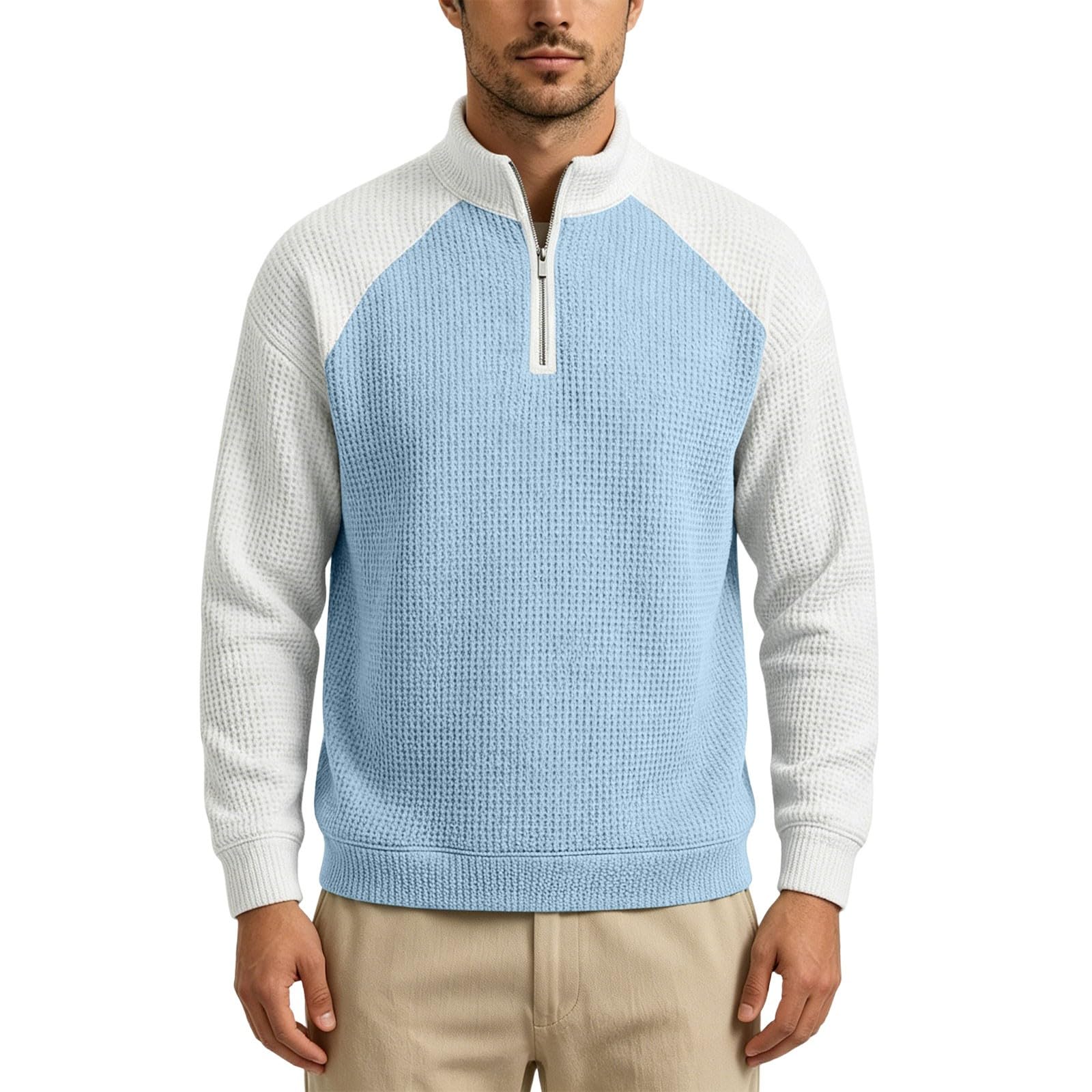 Felpa Uomo con Zip Slim Fit Morbido Felpe da Lavoro Tinta Unita Leggero | Stile Casual Versatile, Taglio Comodo e Girocollo Pulito, Facile da Abbinare con Jeans, Pantaloni o una Giacca Leggera