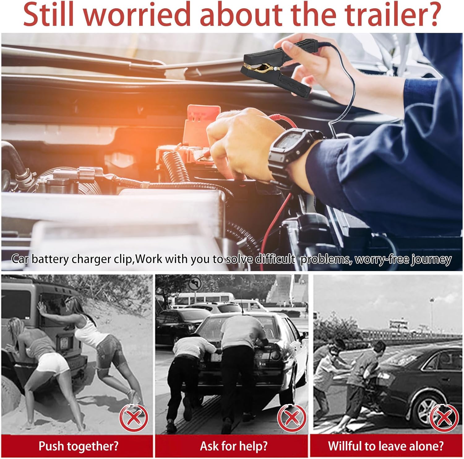 20Pcs Car Battery Clamps 12V-24V Pure Copper Alligator Clips Jump Heavy Duty Lead Clip Insulated Full Protective Battery Clips for Car Auto Truck Vehicle