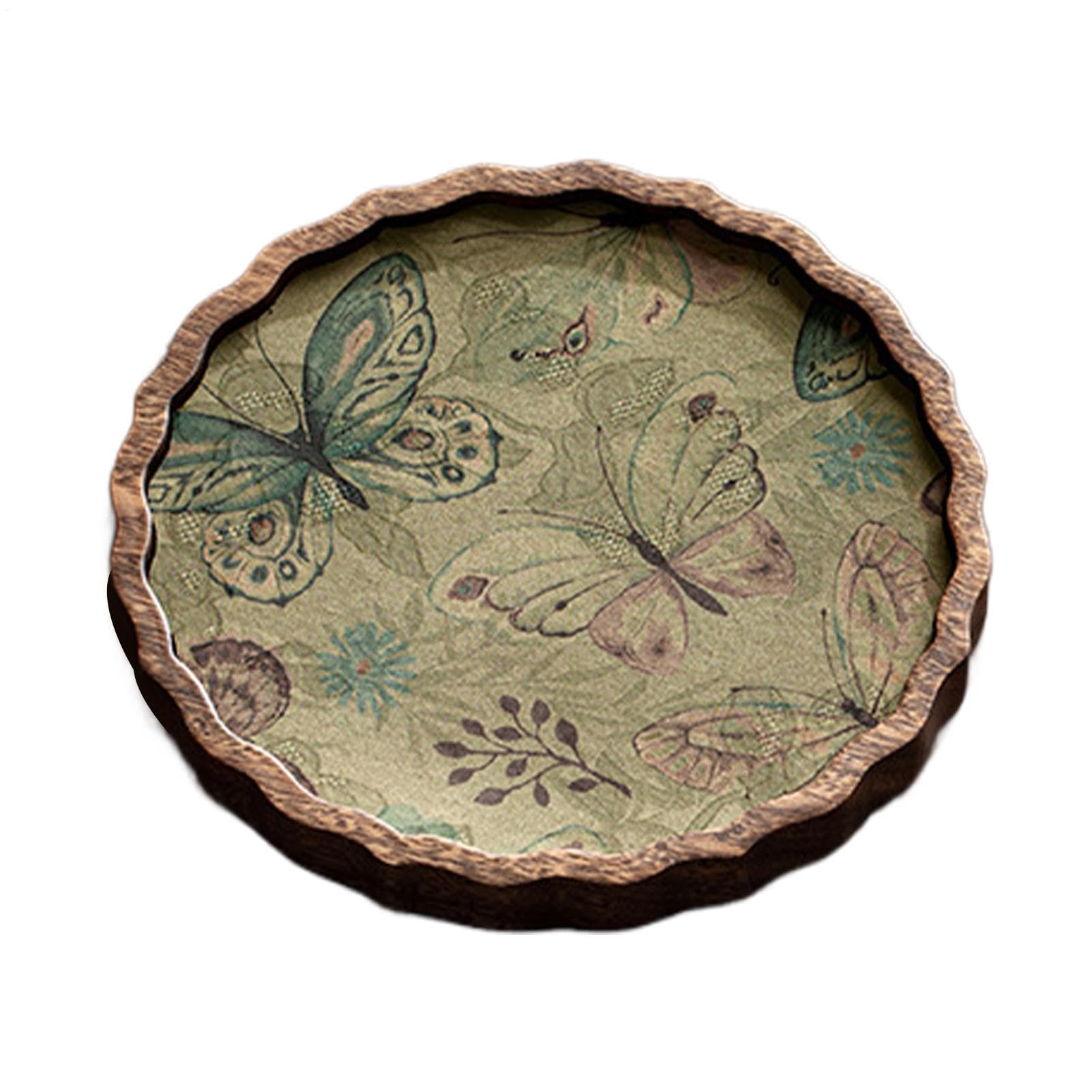 Plateaux de rangement décoratifs en bois vintage pour salon et cuisine