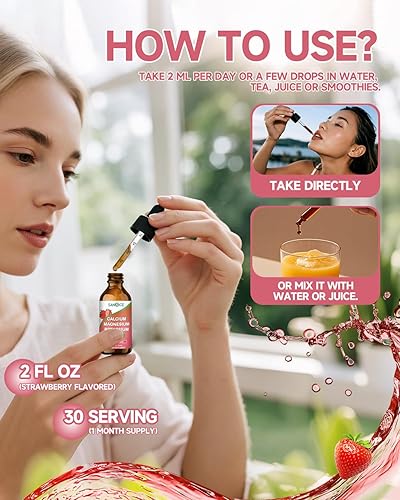 Miniatura 4 de Gotas de magnesio y potasio y calcio+Extracto de Moringa Oleifera Extracto de hoja de moringa líquido para mujeres y hombres