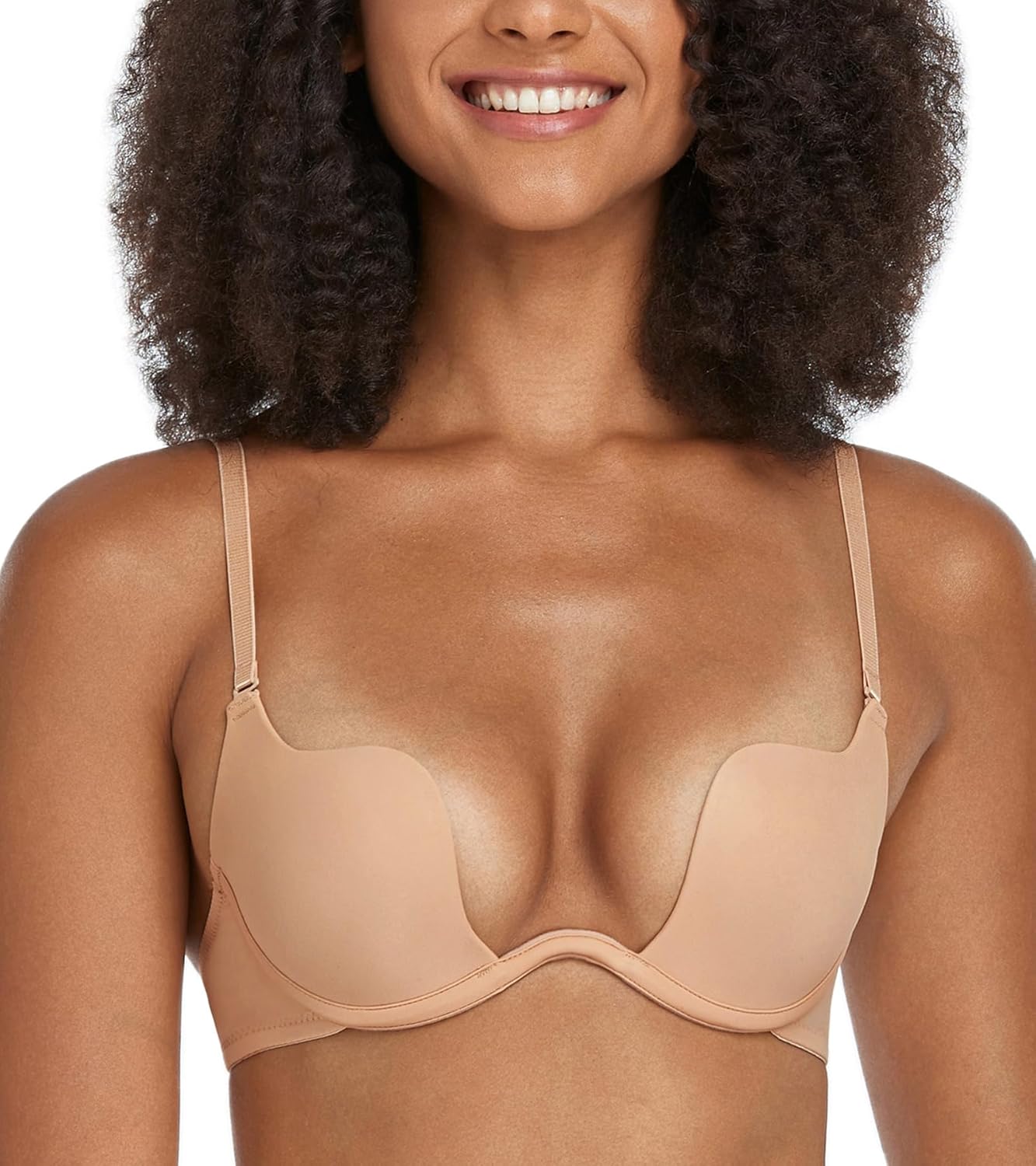 DotVol Women's Deep Plunge Cleavage Low Cut Underwire Convertible Push up Bra