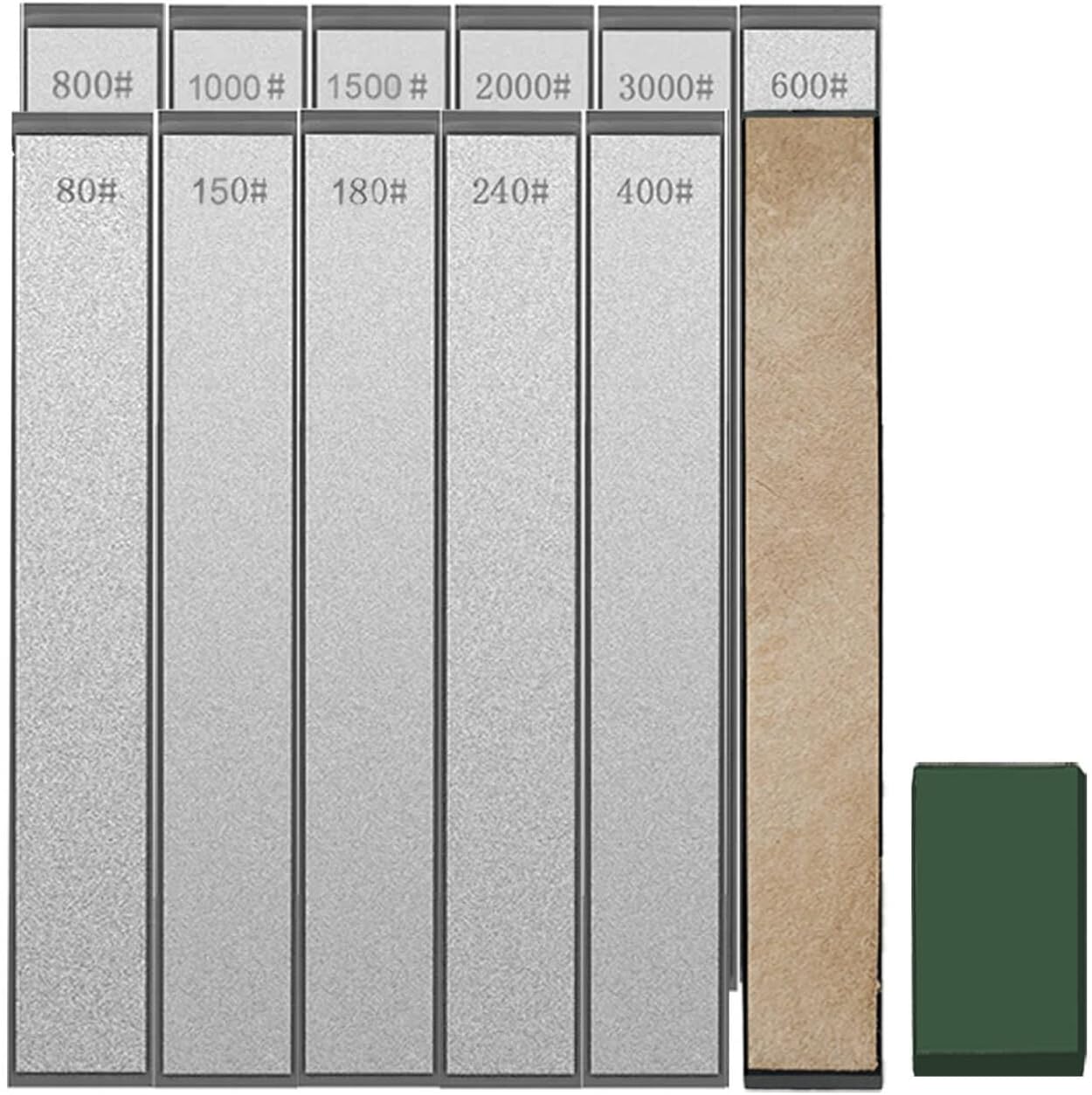 Diamond Sharpening Stones, 11 Pcs Diamond Whetstones Knife Sharpening Kit with Anti-Slip Base - for Fix-Angled Knife Sharpening System, Ruixin Pro Sharpener