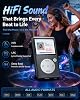 Reproductor MP3 con Bluetooth 5.3, sonido HiFi sin pérdida, reproductor de música portátil con rueda de clic para niños y adultos, radio FM, grabadora de voz, video, 8GB incorporados ampliables a 128GB (Negro) 5