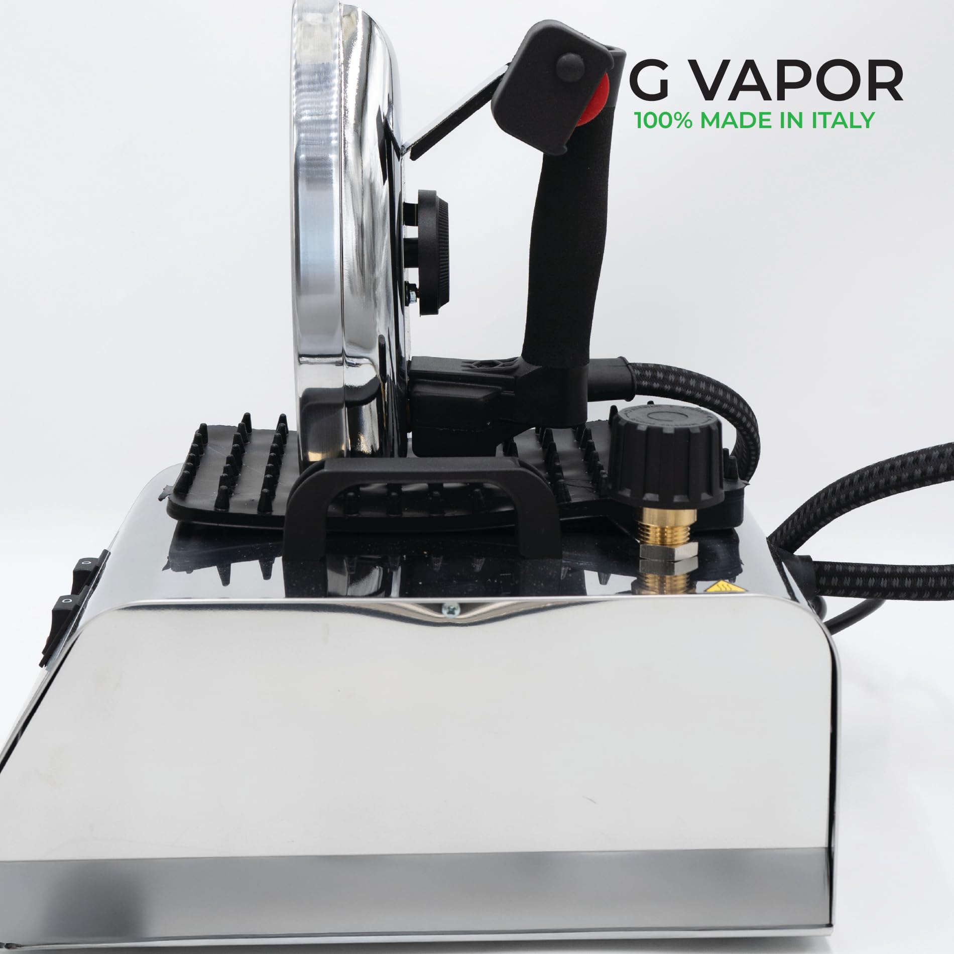 G GRIMALDI Ferro da Stiro Professionale con Caldaia in Acciaio Inox|G VAPOR 1150W + 800W 3.2 Bar Vapore Secco Dry System|Made in Italy|Capacità 1L Autonomia 90 min Anticalcare