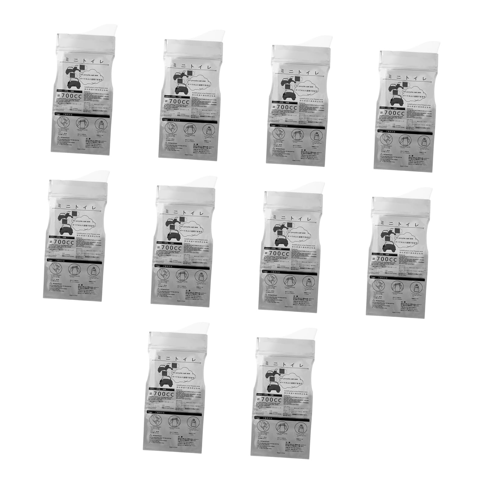 ordinarYone Portable Car Emergencies Urinal Bags with High Efficiency Absorbent for Odors Less Solidification and Leak in