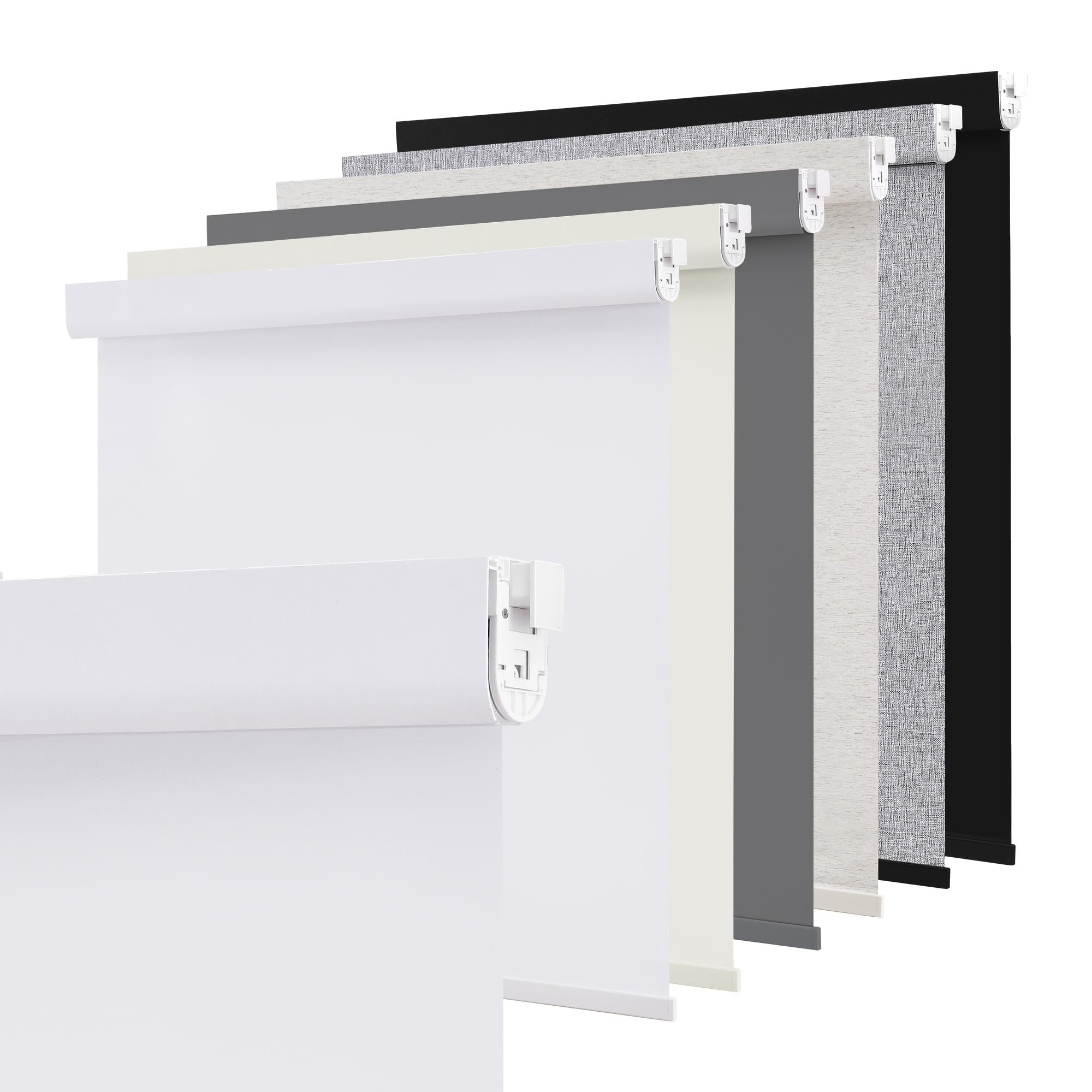 SUNOFF Cordless Blackout Roller Shades for Windows,Custom Size,White
