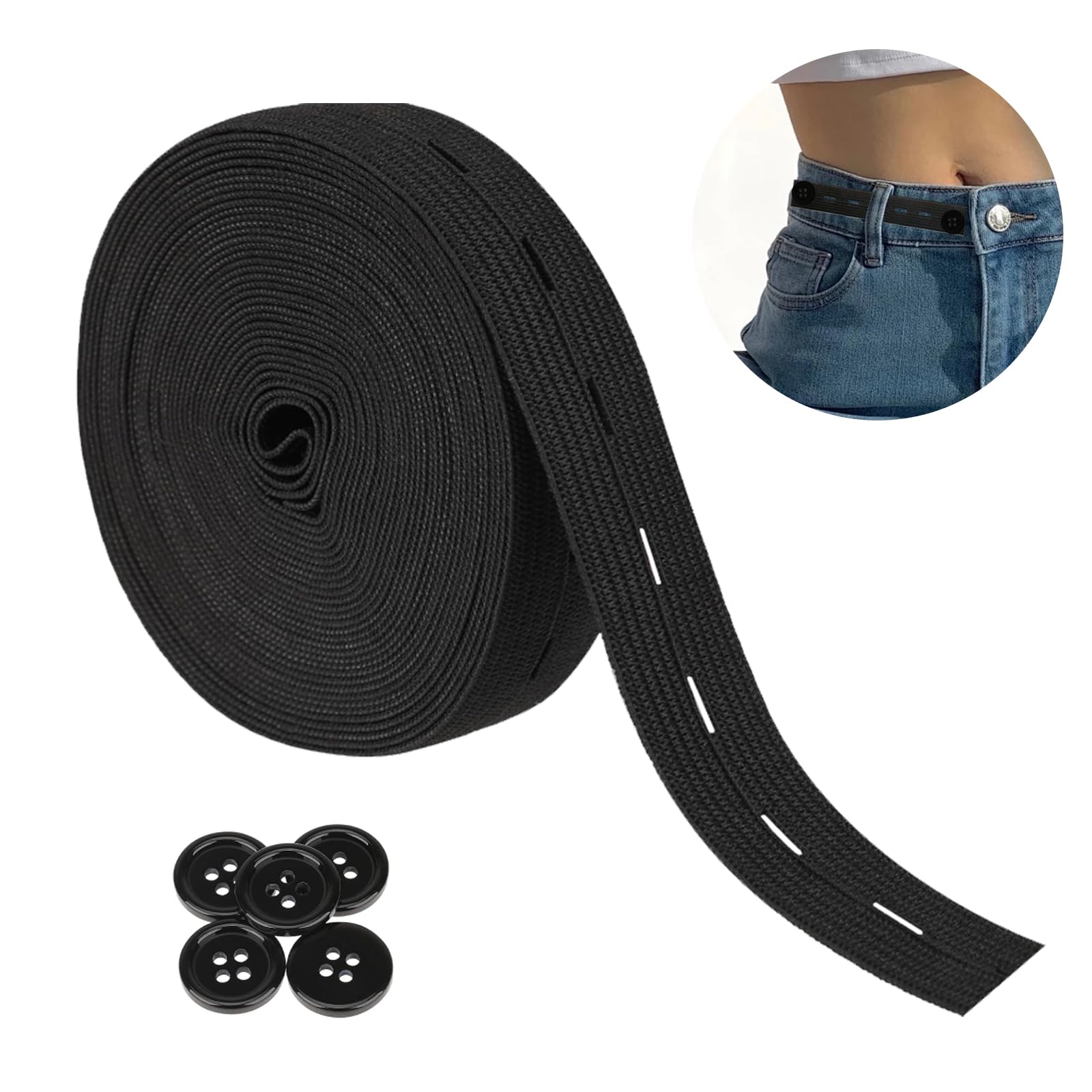 Elastico Da Cucito 2cm - 10m Bianco + 10m Nero - Foto 13