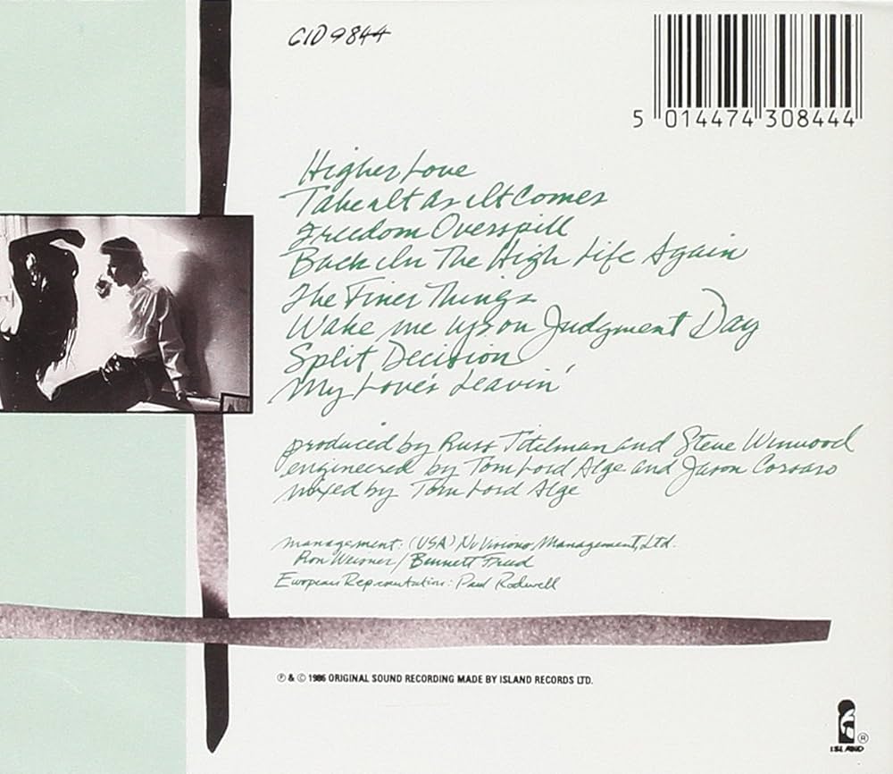 バック・イン・ザ・ハイ・ライフ　steve winwood 紙ジャケ　80s バック・イン・ザ・ハイ・ライフ steve winwood 紙ジャケ 80s