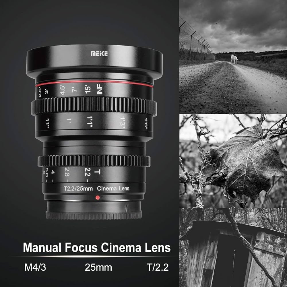 Meike 25mm T2.2 Manual Focus Prime Mini Cinema Lens for