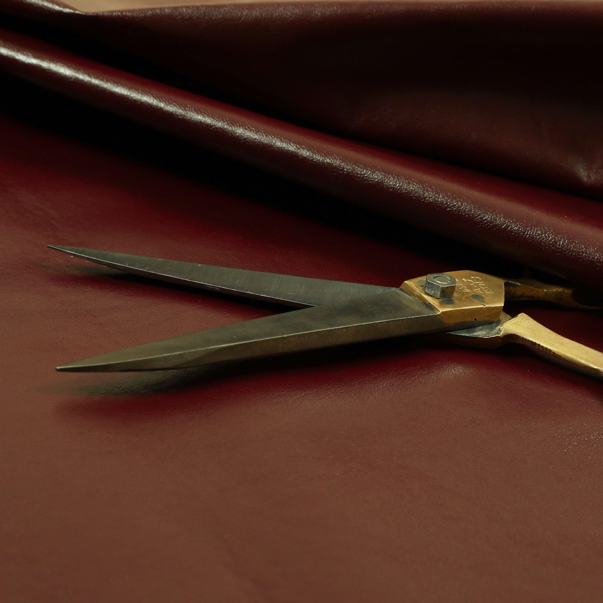 Redbrick Mill Fabrics Flame Retardant Soft Sheen Vinyl Burgundy Faux Leather Upholstery Fabric Perfect for Furnishing (Per Metre) — image 1