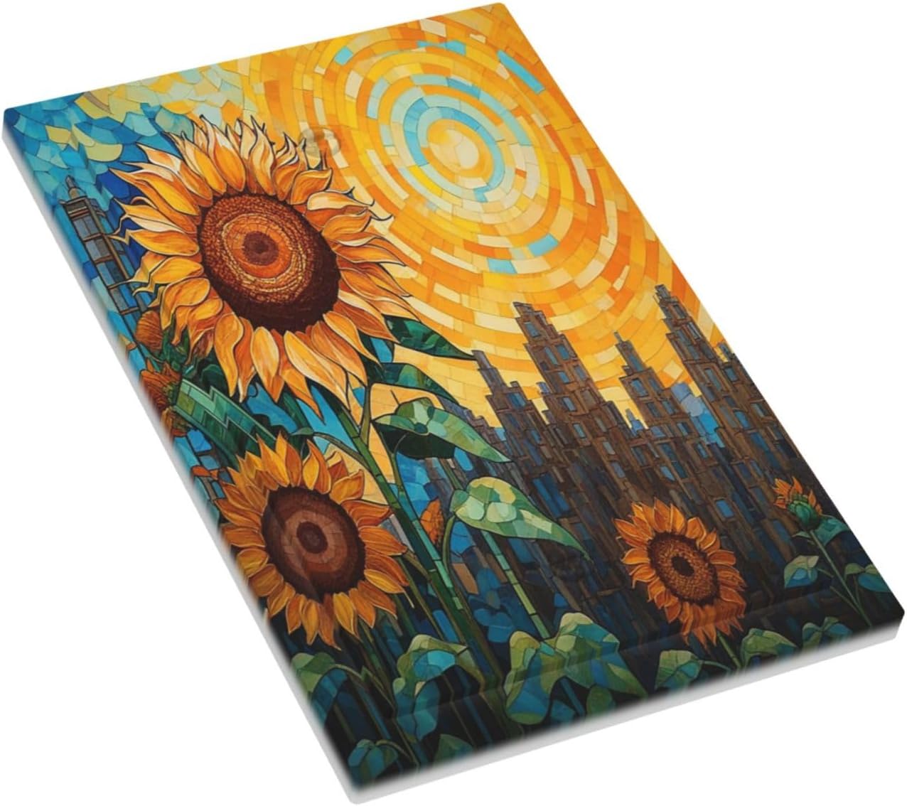 Abstract Sunflower Graffiti Floral Paint Art Flower Light Switch Cover Plate 1 Gang Electrical Wall Plates Faceplate Decorative Switch Plate No Device Blank for Bedroom Living Room Decor