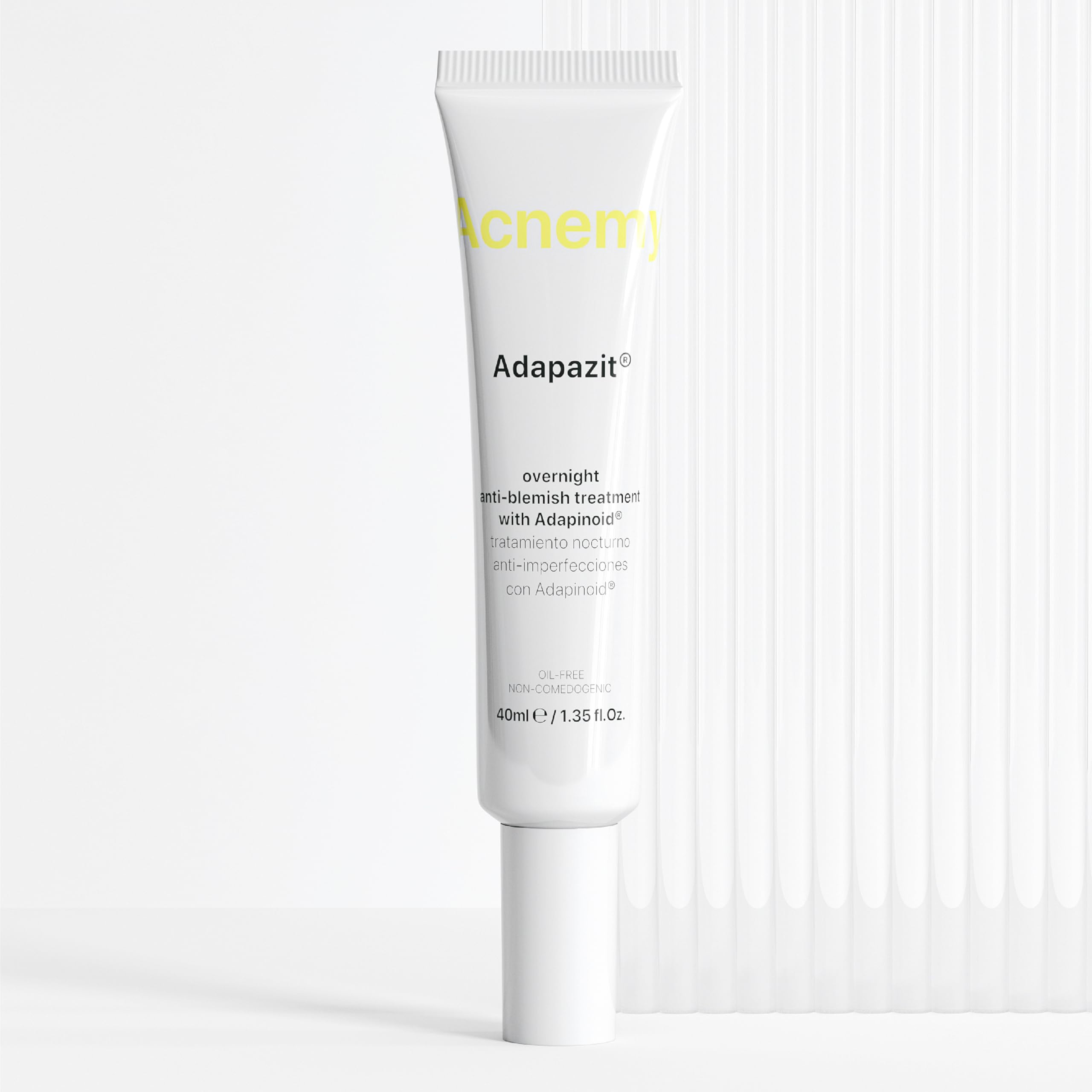 ACNEMY ADAPAZIT Nocny zabieg przeciw niedoskonałościom, 40 ml, z Adapinoid® Retinoid trzeciej generacji, reguluje sebum, poprawia teksturę, redukuje pory i wyrównuje koloryt, delikatna dla wrażliwej