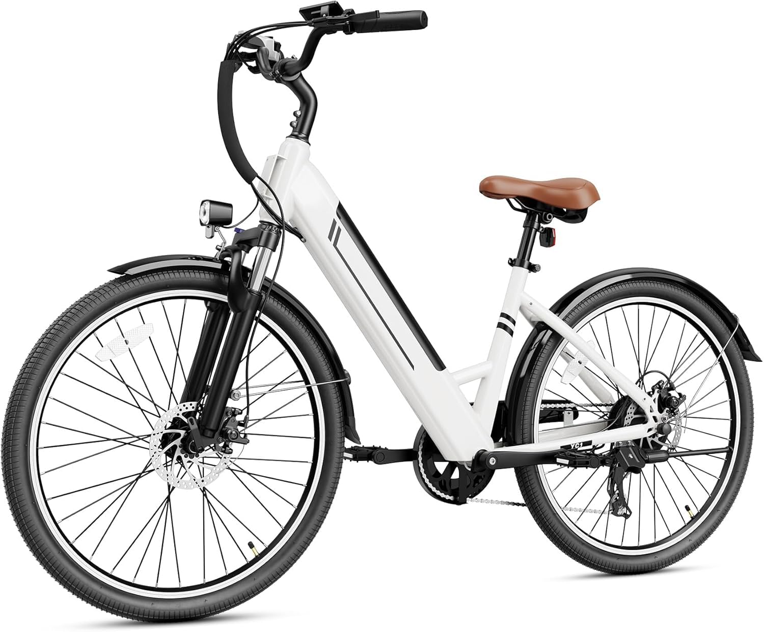 Electric Bike for Adults, 26" Up to 1000W Peak Motor Ebike 45+ Mile Range Brushless City Ebike, 25Mph 7-Speed Commuter E-Bike with Removable 360Wh Battery for Commuting, Outdoor