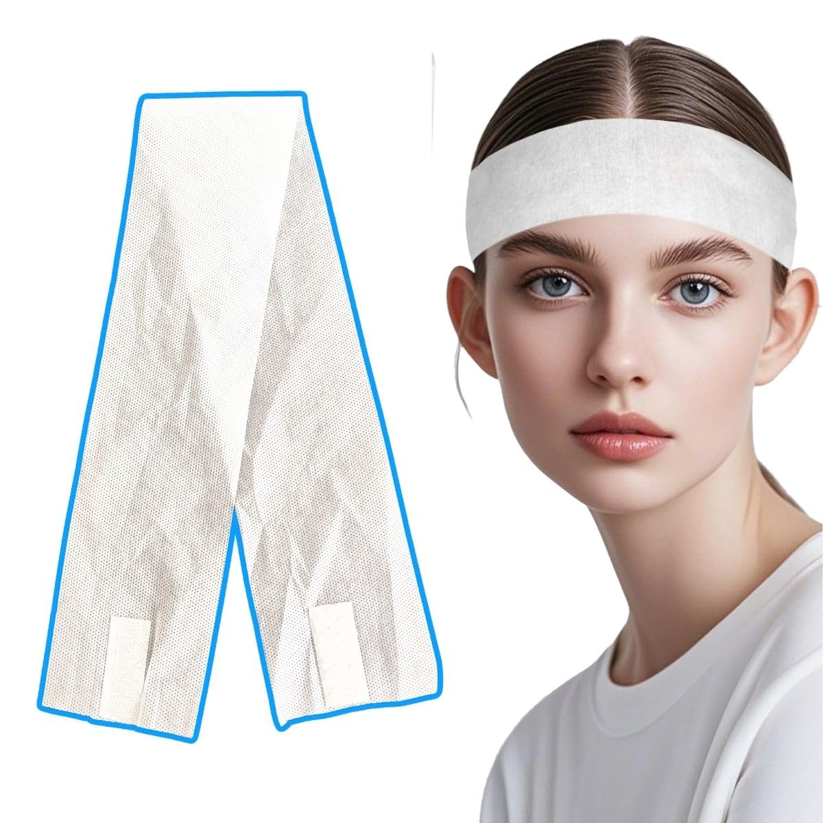 Nidy® Disposable Headbands for Facials & Spa Treatments - Esthetician Supplies for Women's Hair, Soft & Comfortable Headbands for Salon & Skincare Use, Perfect for Facials, Makeup, and Beauty Treatments-image-20