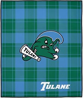 LOGOVISION Tulane University Campus Plaid Spirit Outdoor Blanket for Picnic, Beach, Camping, Park, Tailgate 50"x60"