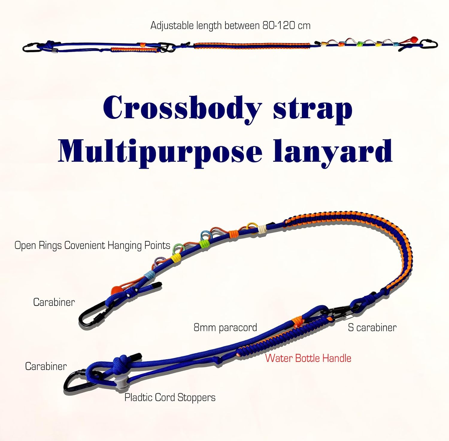 DAOSUN Adjustable Bag Strap Purse Straps Replacement Crossbody, Paracord Rope Heavy Duty Shoulder Straps for Handbags - Image 4