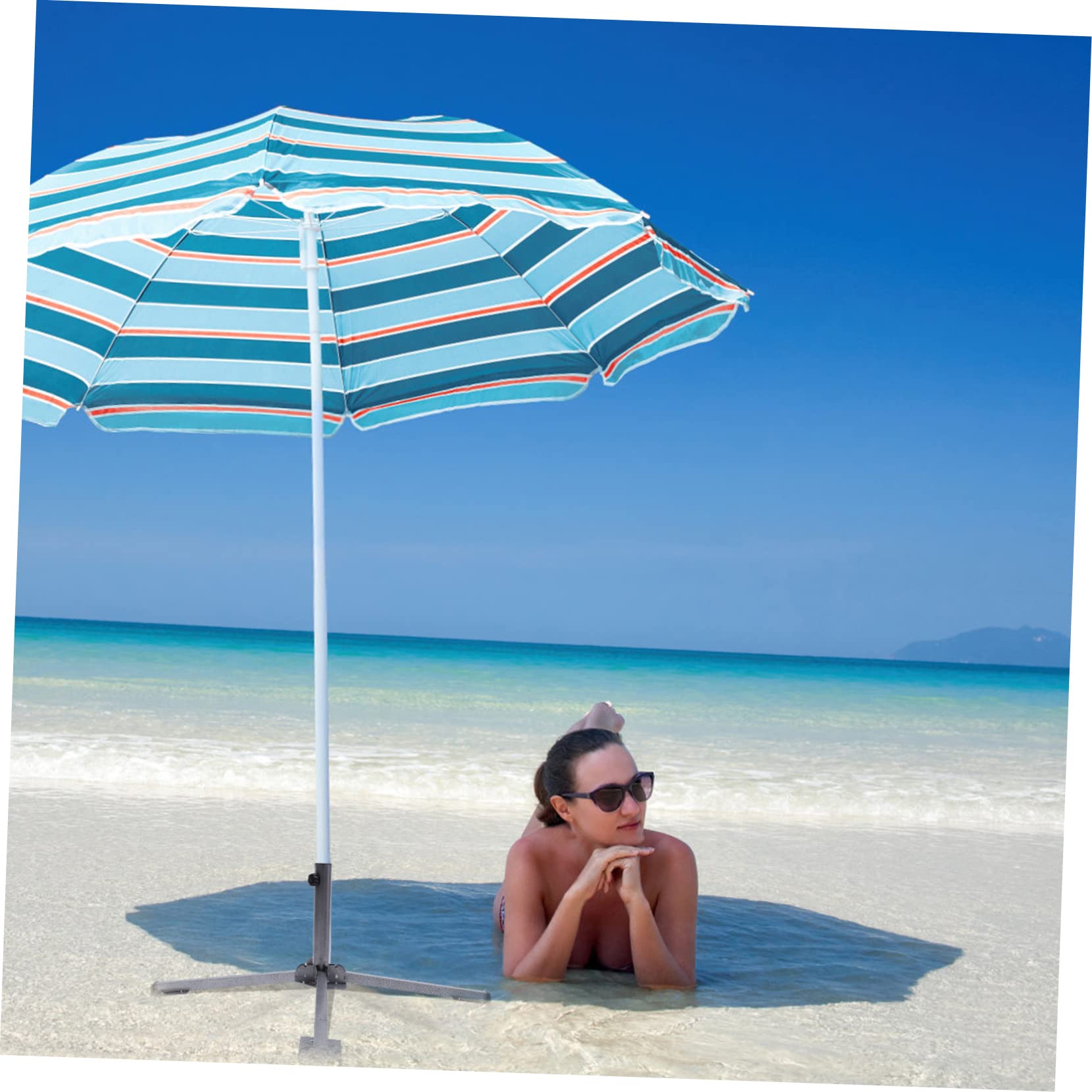 TOYANDONA Pied De Parasol Croix pour Terrasse Ou Plage Support pour Parasol Facile à Installer Ranger