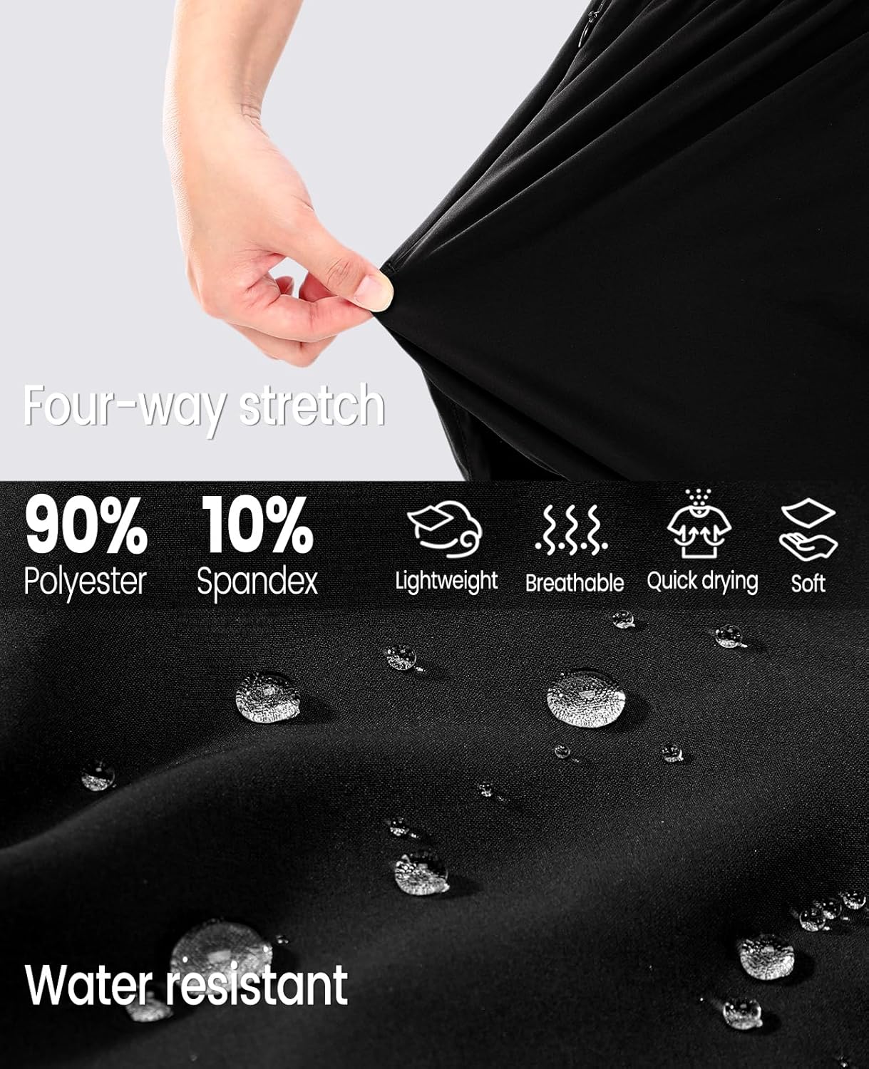 Nepest Womens Running Shorts with Mesh Liner Elastic Waist Quick Dry 3 inch Athletic Workout Shorts with Zipper Pocket - Image 5