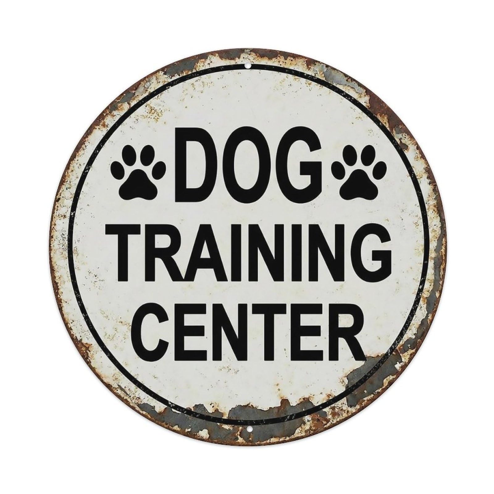 Vintage Dog Training Center Studio Metal Tin Sign