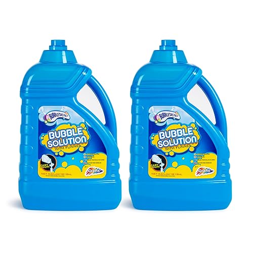 Grafix Bubble Solution 2-Pack | 3.6L Total | Large Bubble Mixture for Machines & Wands | Easy Pour Funnel | Outdoor Bubble Play for Kids - 2 Pack