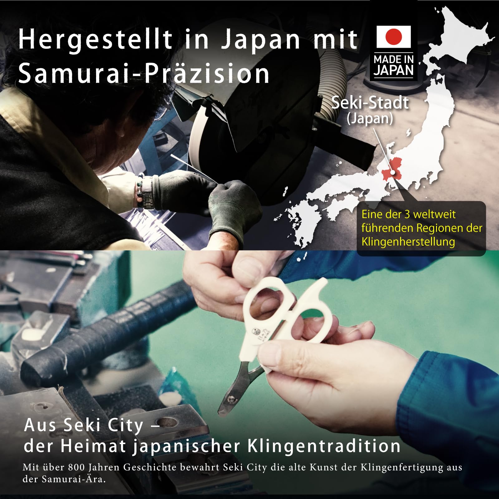 HIBINO Samurai-Qualität Krallenschere Katzen – Tierarzt empfohlen | Katzen Krallenschneider für stressfreies Schneiden | Präzisionsklinge & Rutschfester Griff | Katzen Zubehör Indoor | Made in Japan