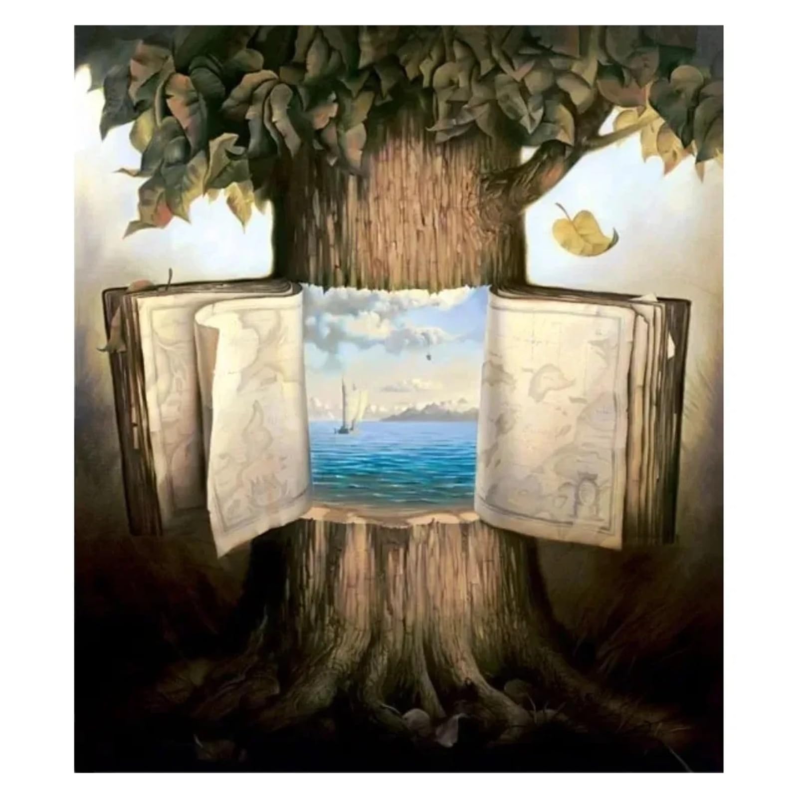 Xenite O Wall Art Canvas Prints Surrealism Poster Abstract Landscape Canvas Painting And Print Home Wall Art Pictures Decoration(,30X40cm)