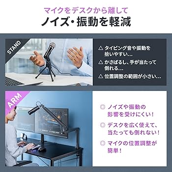 ライブ配信セット　配線　マイクアーム YAMAHA AG08W + ダイナミックマイク アームスタンド ポップ