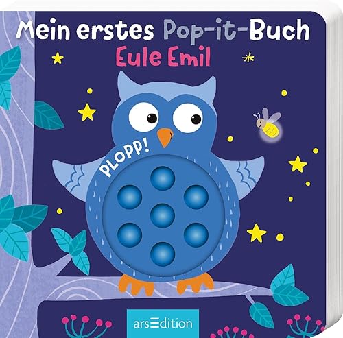 Mein erstes Pop-it-Buch – Eule Emil: Plopp! | Ein erstes Spielbuch für kleine Kinder ab 18 Monaten