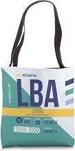 Vintage Leeds England LBA Airport Code Retro Travel Day UK Tote Bag