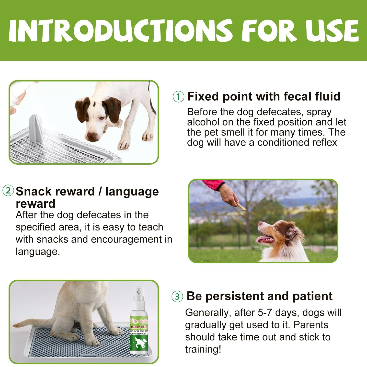 Spray Fai La Pipì Qui per Cani, Spray per Addestramento Vasino per Animali Domestici, 30 ml Attrattivo per pipì per animali domestici, Attraente, Strumenti Addestramento, Protezione Casa Mobili