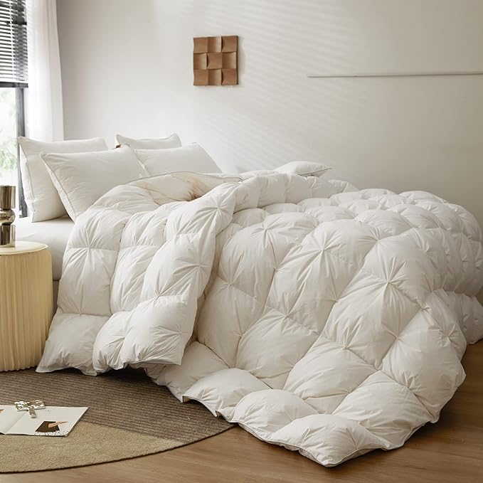 HOMBYS 120x98 Oversized King Down and Feather Comforter, 50