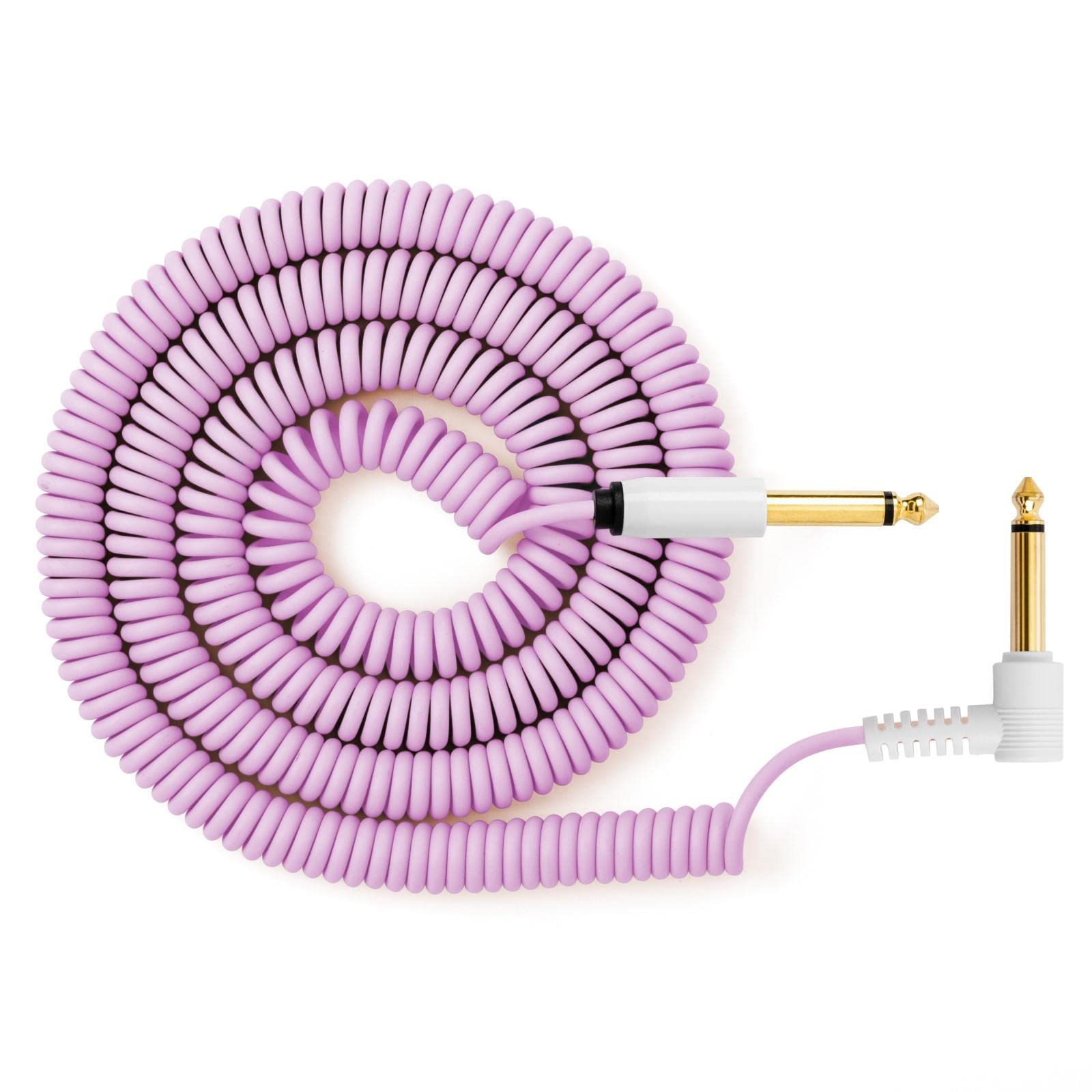 MyVolts Candycord Guitar Special audio cable, straight large mono jack to angled large mono jack, curly 100cm to 200cm