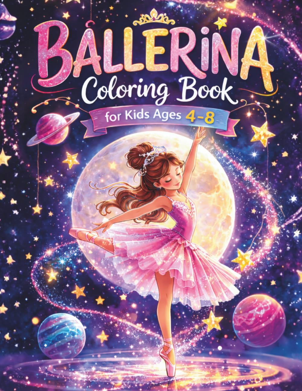 Ballerina Coloring Book for Kids Ages 4–8: Adorable Ballet Dancers, Magical Dance Scenes, and Big Easy-to-Color Pages for Girls Who Love Ballet, Creativity, and Imagination