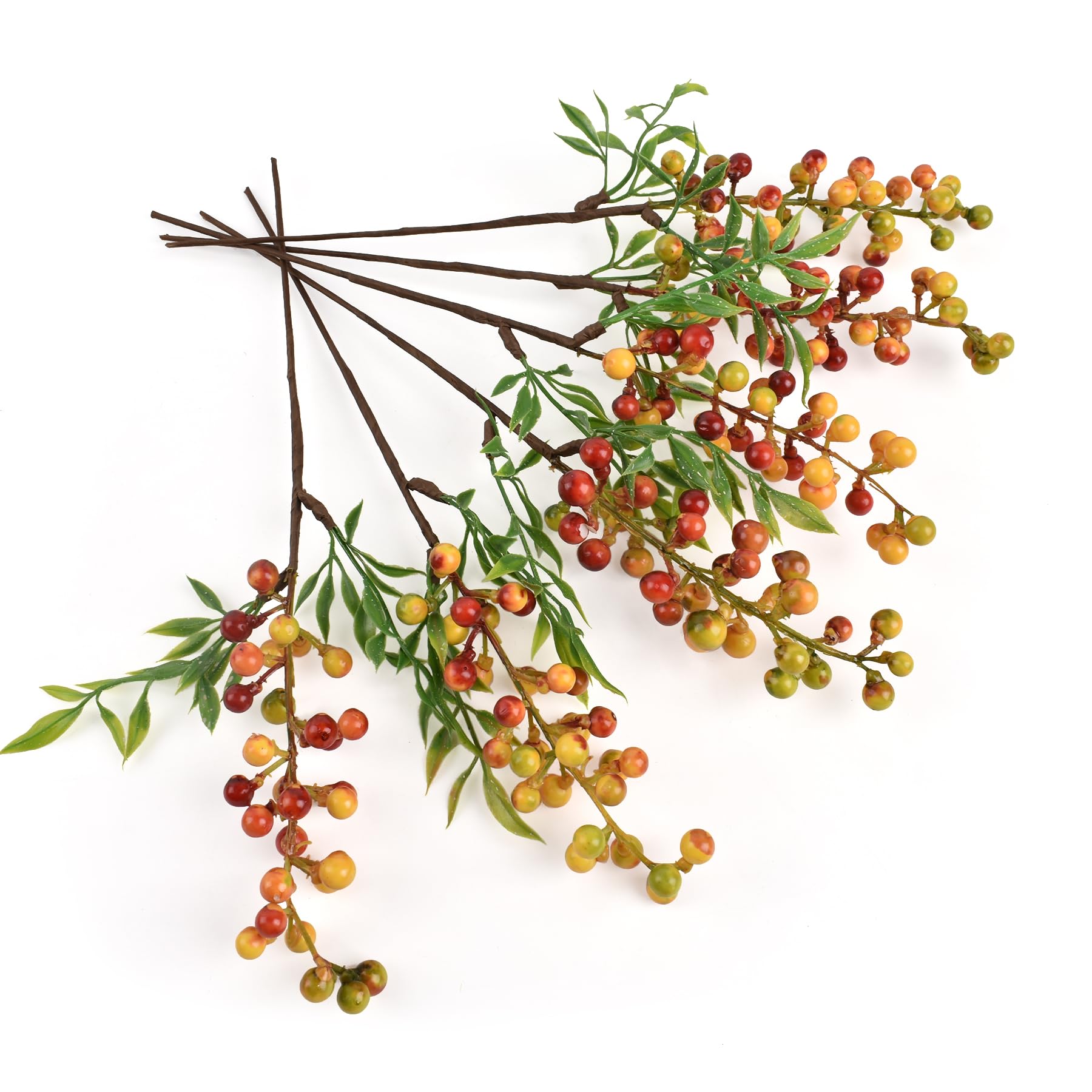 Künstliche Orangenbeeren Mit Stiel – 6 Stück, Lebensecht Aus Schaumstoff, Für DIY, Hochzeit, Deko & Blumensträuße