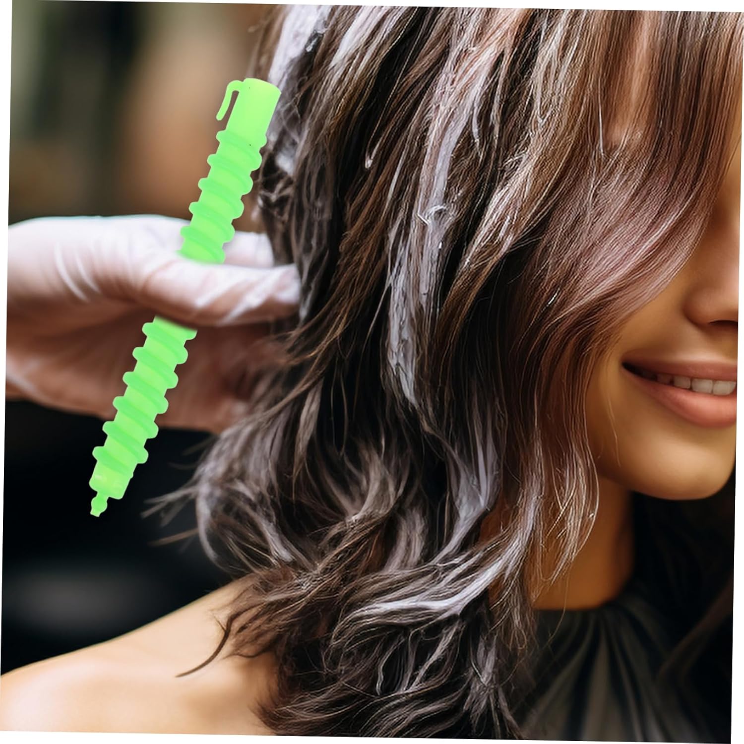 60pcs Perm Rods for Cold Wave Hair Styling Lightweight Spiral Curling Rods for Short Hair with Random Colors