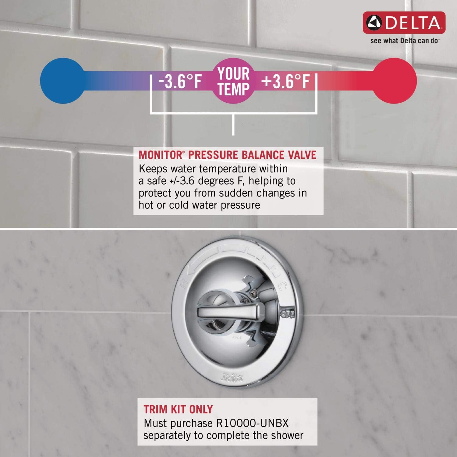 🛒 Crаzу Dеаlѕ Delta Faucet Pivotal 17 Series Dual-Function Tub and Shower Trim Kit, Shower Faucet, 5-Spray H2Okinetic Shower Head, Black Stainless T17499-KS (Valve Not Included)