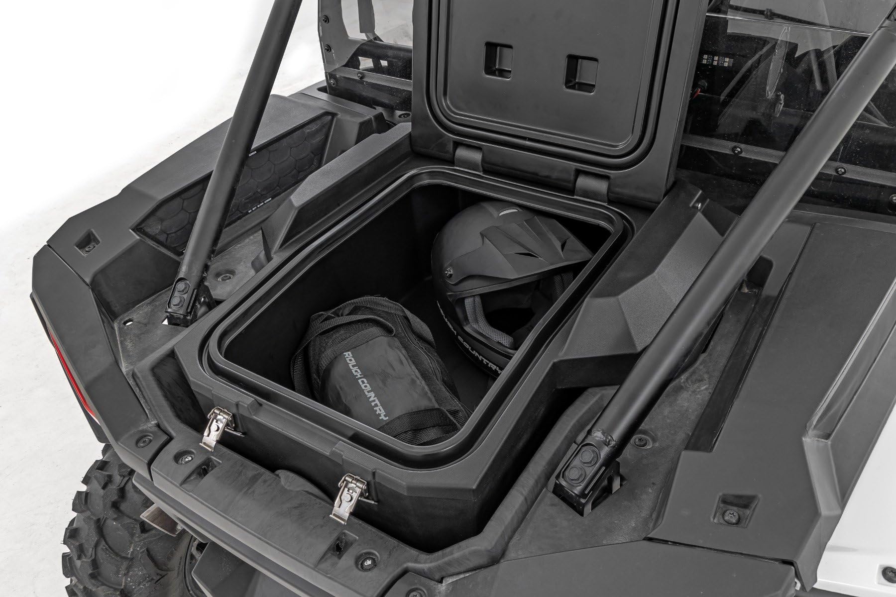 Rough Country Rear Bed Cargo Box for 2024 Polaris RZR XP 1000 - Fits 2/4 Seater, 28 GAL,Waterproof, UV & Scratch Resistant, Lockable