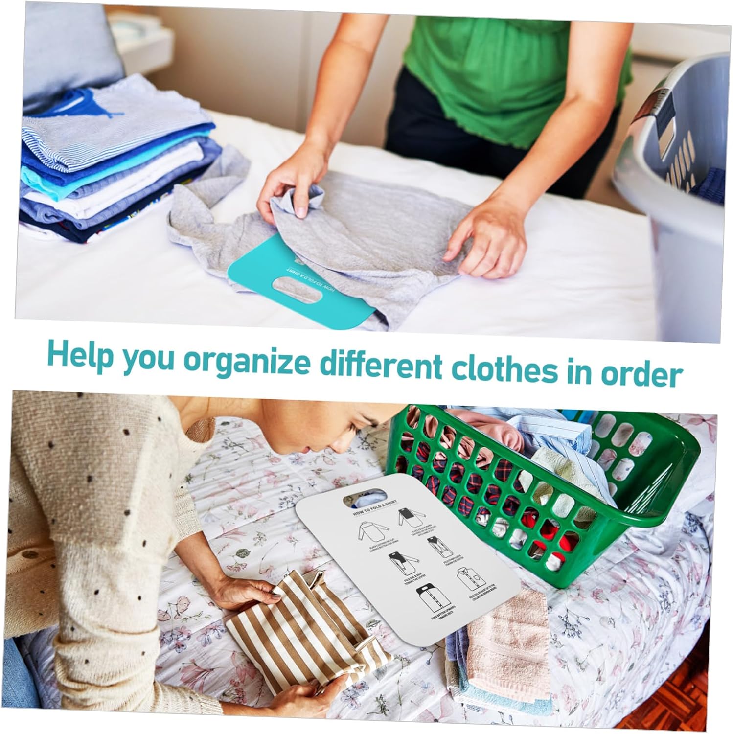 PRETYZOOM 2pcs Shirt Folding Board for Adults Portable Clothes Folder Tool in White Wrinkle Preventing Laundry Organizer for Easy Neat Clothing Folding and Storage