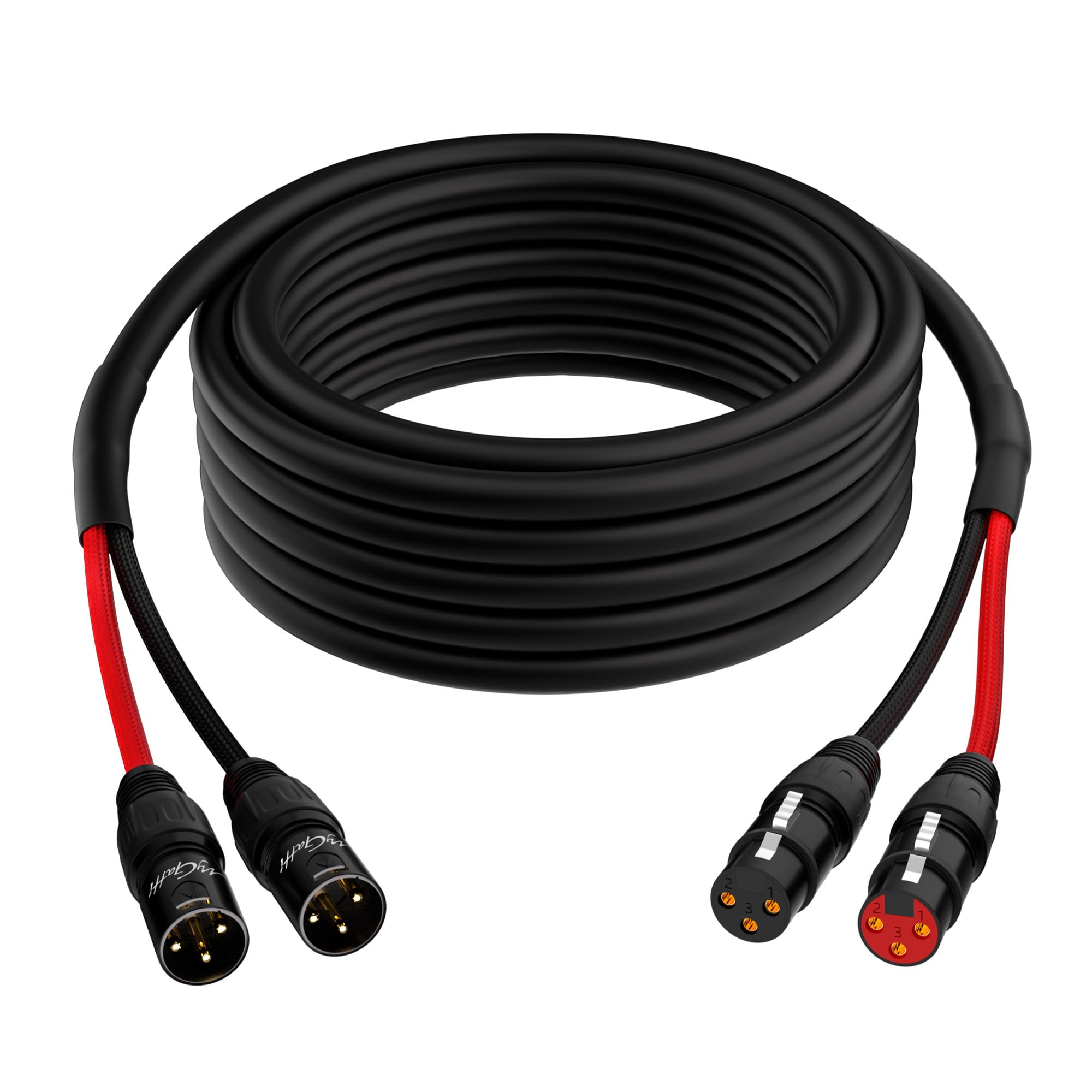 Câble serpent XLR 2 canaux 3m pour micro et mixeur studio