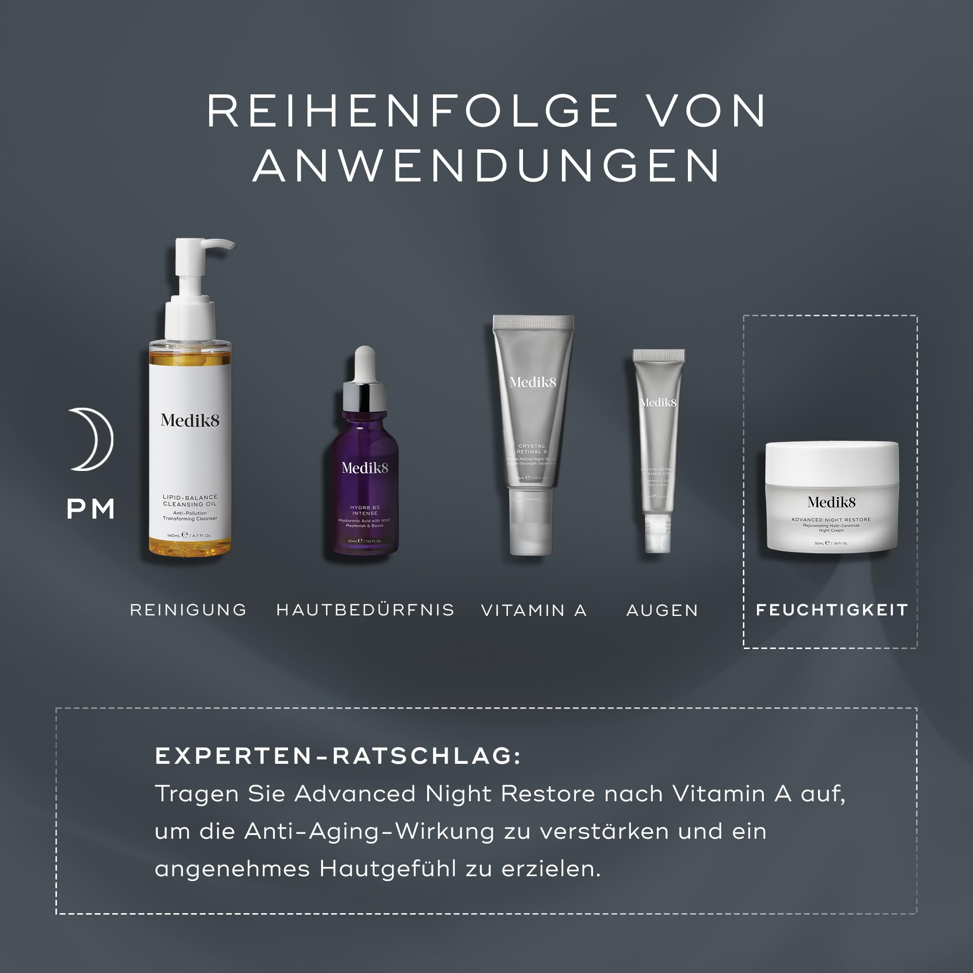 Medik8 Advanced Night Restore, Multi-Ceramid-Nachtcreme – 50 ml | Verjüngende Multi-Ceramid-Nachtcreme – Feuchtigkeitspflege, die den Teint tiefenwirksam nährt und sichtbar strafft