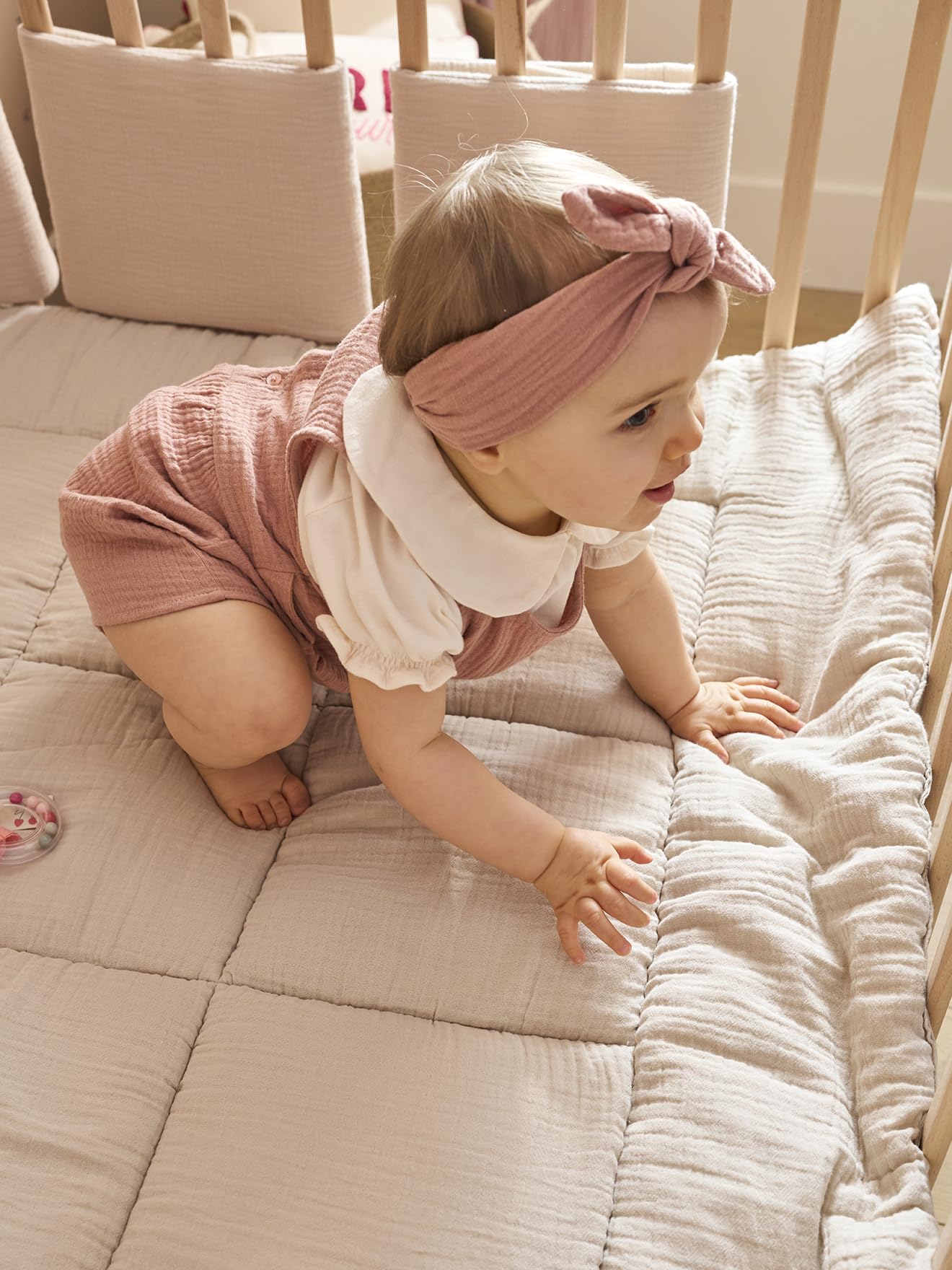 Vertbaudet VERTBAUDETBaby Spieldecke/Laufstalleinlage Oeko-Texgraubeige100X100