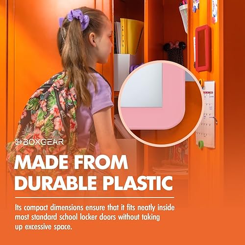 Miniatura 5 de Boxgear Espejo magnético para casillero, espejos de maquillaje, 5 x 7 pulgadas, para casillero escolar, baño, refrigerador doméstico, accesorio de