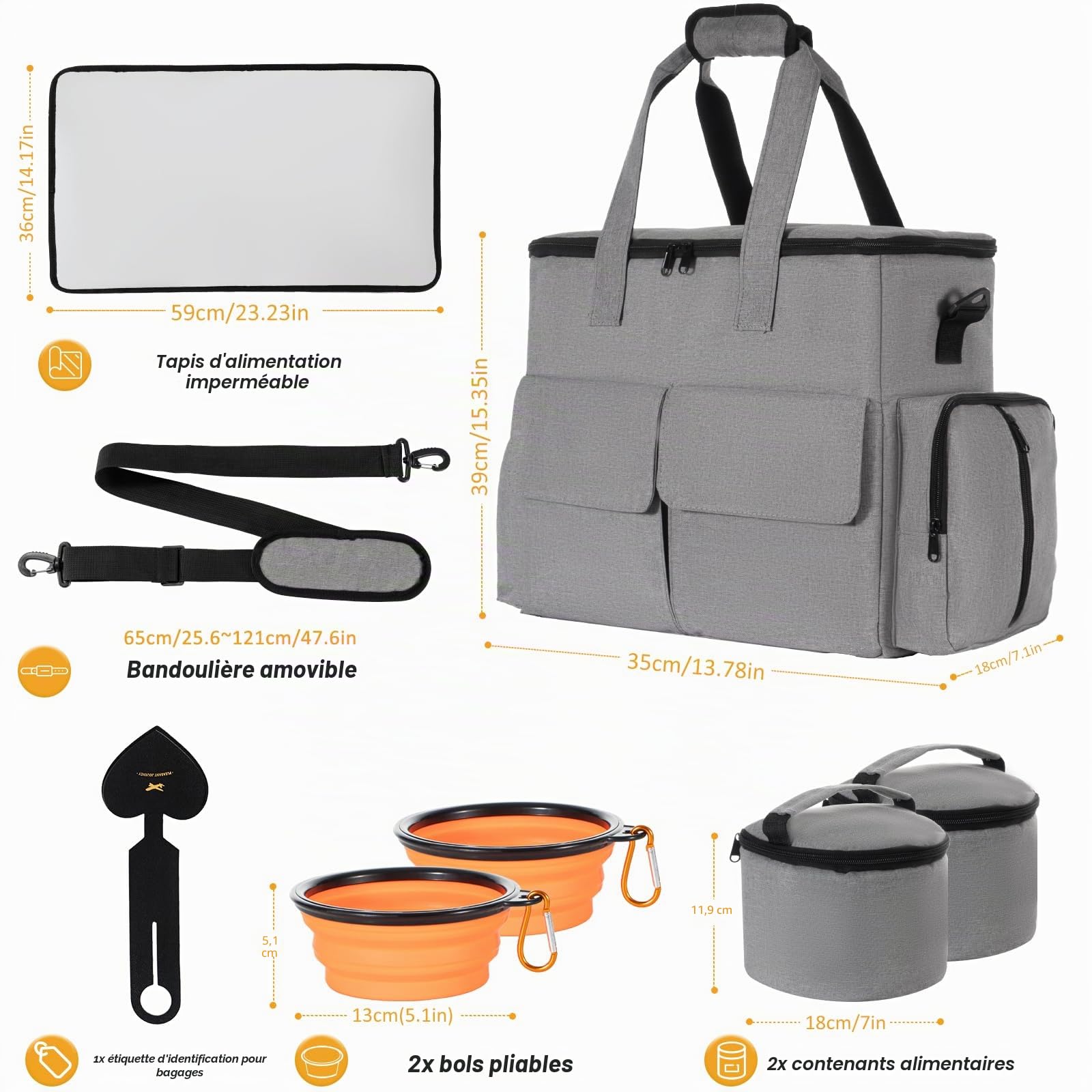 Uross Sac de Voyage pour Chien - Sacs pour Chien pour Les Voyages - Sac de Voyage pour Animaux de Compagnie - Sac à Dos de Voyage pour Chien - Sac de Voyage - Sac de Voyage - Sac de Voyage pour Chien