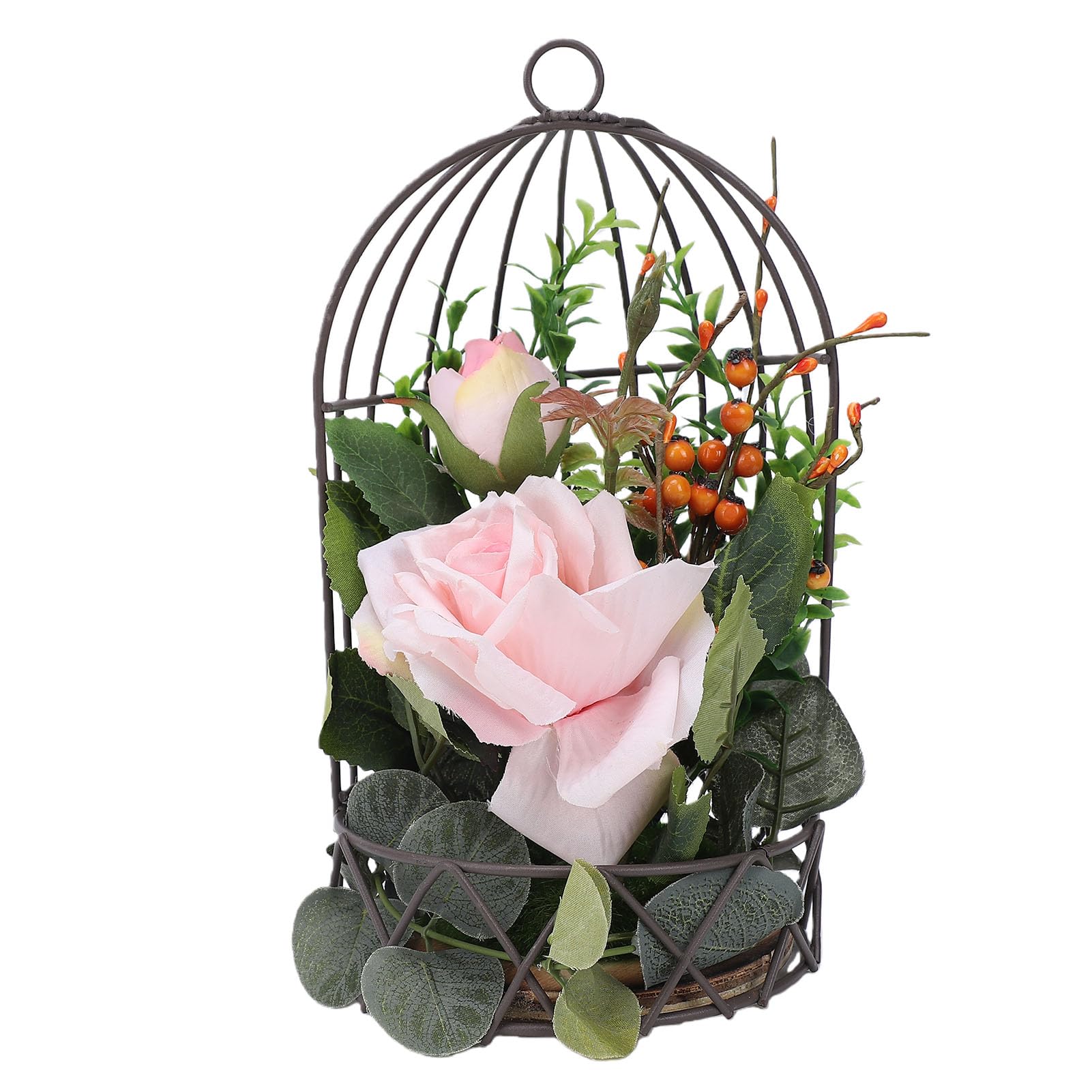 Cage à oiseaux en métal à finition ronde polie et lisse signée Zerodis