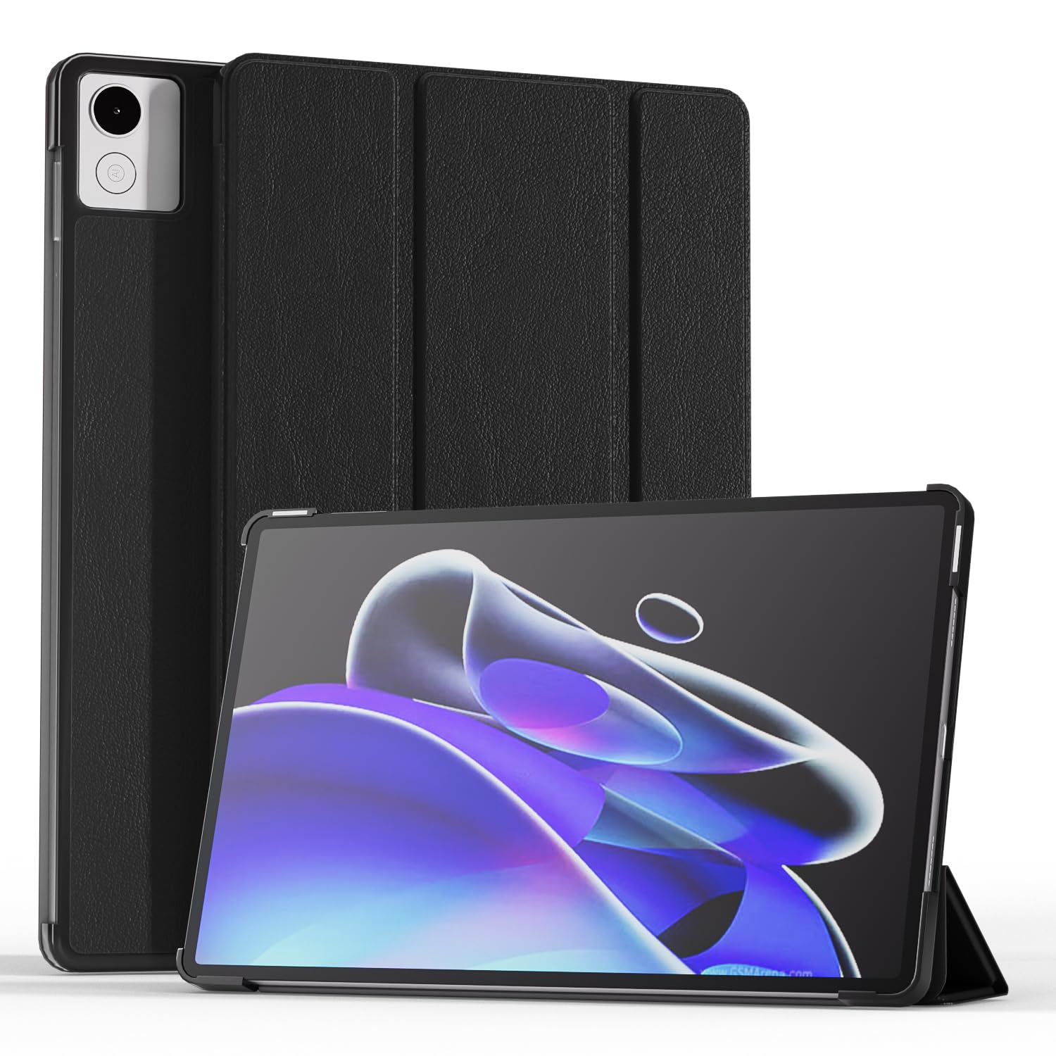 SwooK Flip Cover Case for Realme Pad X 11 inch Tablet Trifold Stand Lightweight Slim Protective Folio Flip Cover Case - Black-image-6