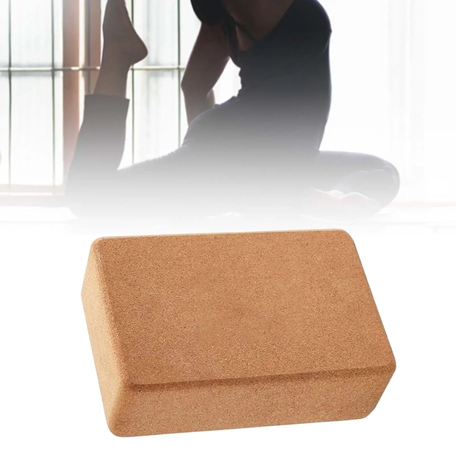 Bloque Yoga Cork Yoga Brick Single Block Body Building Supportive Soft Squat Wedge