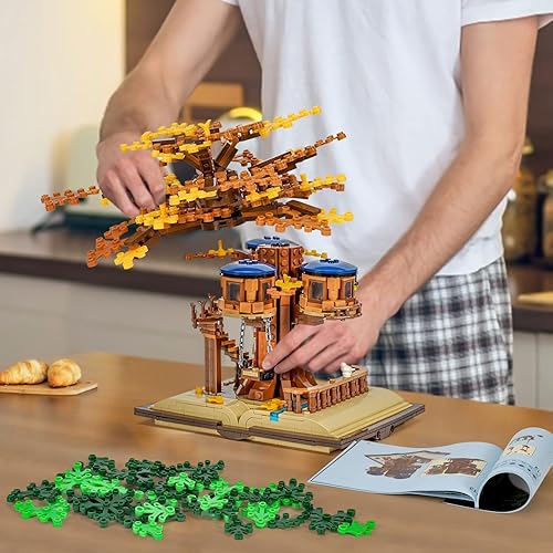 Miniatura 7 de Mibido Juego de construcción de plantas suculentas para el hogar, oficina, regalos de cumpleaños, idea creativa para niños a partir de 14 años y