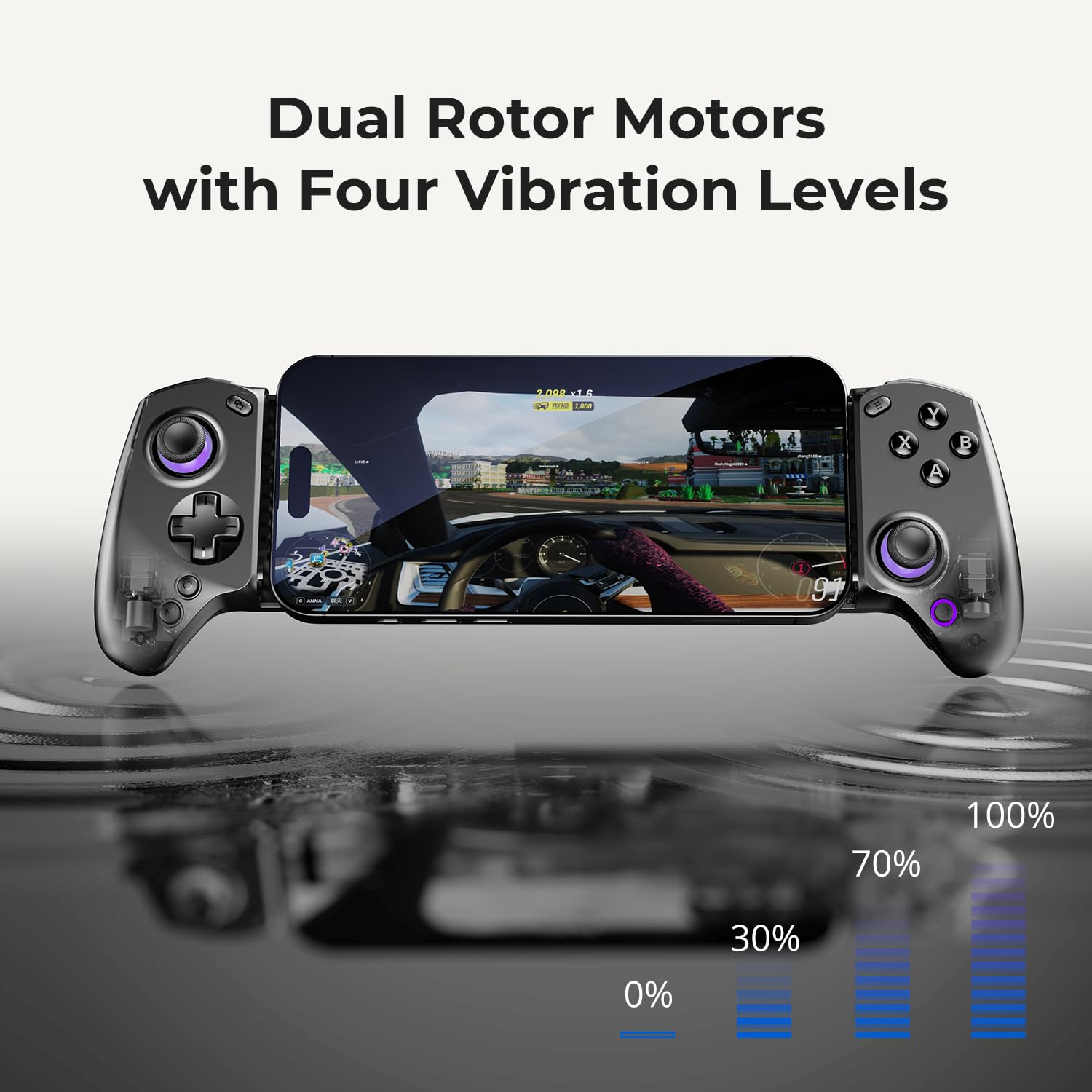 S8 - Controlador de juegos móvil Bluetooth azul retro para iPhone 15/16/17, iPad, teléfonos Android, tabletas, Switch 1 y 2, gamepad inalámbrico con gatillo de joystick Hall, botones traseros