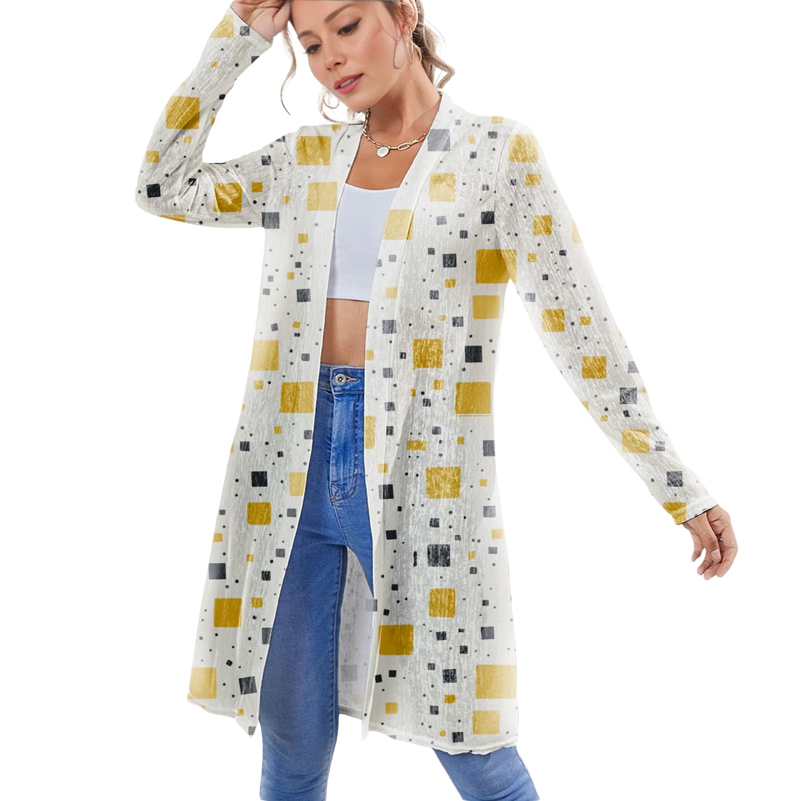 Open Front Cardigan For Women Boho Vintage Soft Long Beach Cover Ups For Women Trendy Lightweight Summer Wear