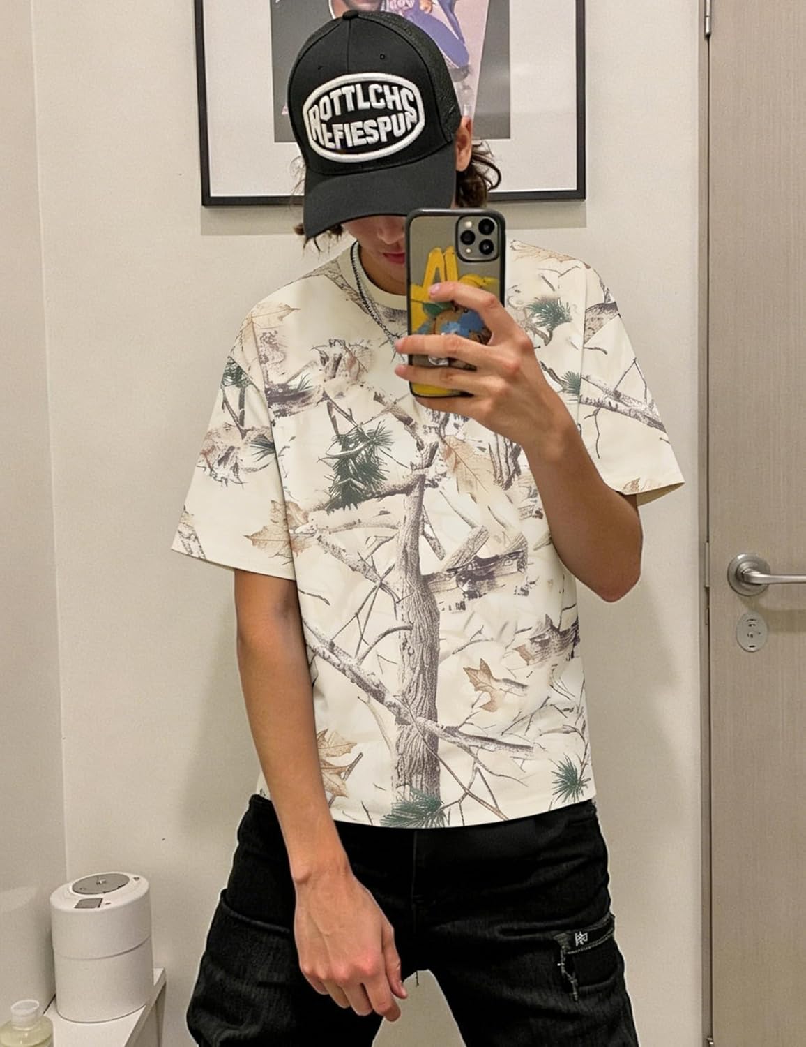 UOUA Mens Graphic Tees Vintage T-Shirts Oversized Letter Print Casual Crewneck Cotton Top Short Sleeve Rapper Streetwear - Image 2